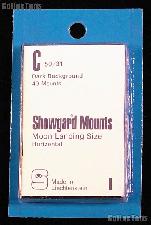 Showgard Pre-Cut Black Stamp Mounts Size C50/31