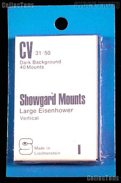 Showgard Pre-Cut Black Stamp Mounts Size CV31/50