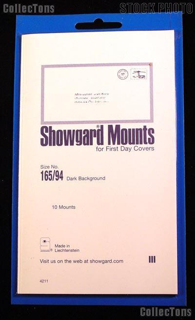 Showgard Pre-Cut Black Stamp Mounts Size 165/94