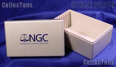 NGC Silver Plastic Storage Box 10 Multi-Slab Holders