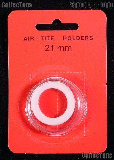 Air-Tite Coin Capsule "T" White Ring Coin Holder for 21mm Coins Nickels