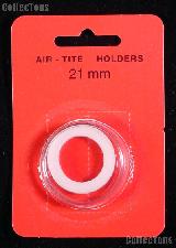 Air-Tite Coin Capsule "T" White Ring Coin Holder for 21mm Coins Nickels