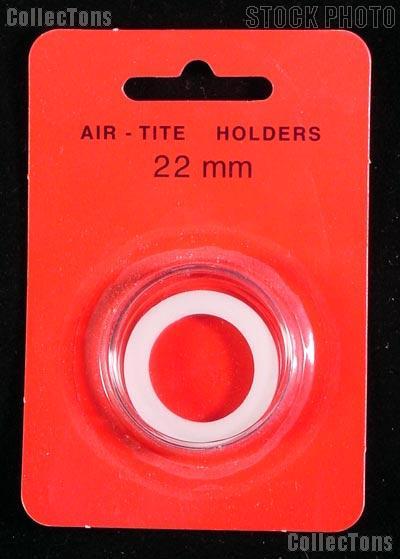 Air-Tite Coin Capsule "T" White Ring Coin Holder for 22mm Coins