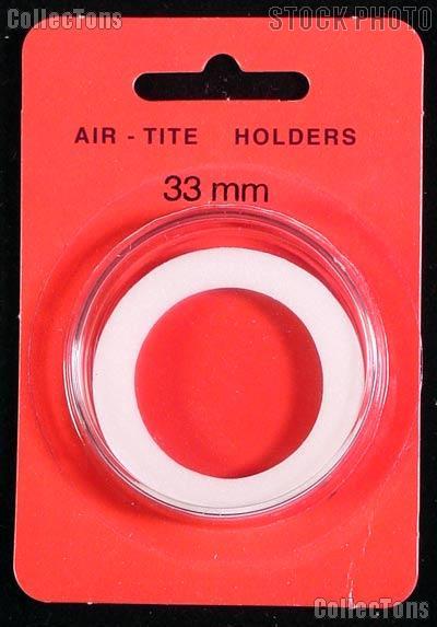 Air-Tite Coin Capsule "I" White Ring Coin Holder for 33mm Coins