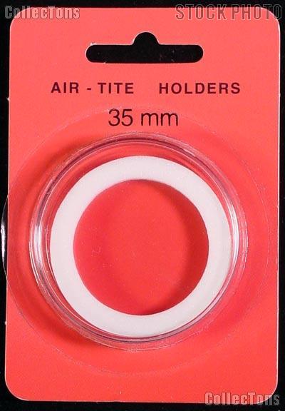 Air-Tite Coin Capsule "I" White Ring Coin Holder for 35mm Coins