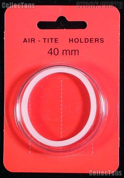 Air-Tite Coin Capsule "I" White Ring Coin Holder for 40mm Coins SILVER EAGLES