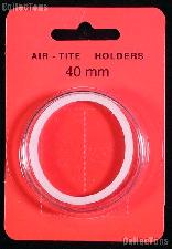 Air-Tite Coin Capsule "I" White Ring Coin Holder for 40mm Coins SILVER EAGLES