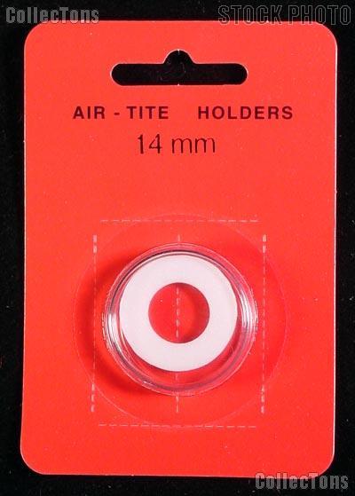 Air-Tite Coin Capsule "A" White Ring Coin Holder for 14mm Coins