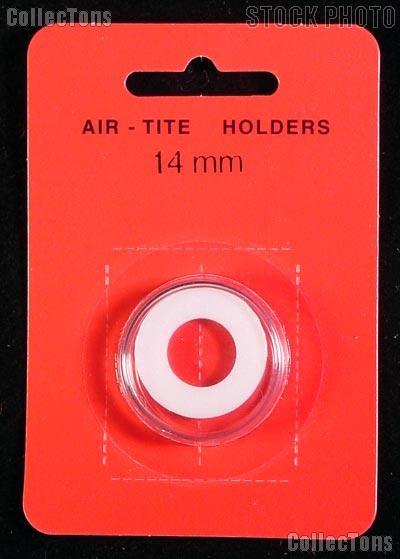 Air-Tite Coin Capsule "A" White Ring Coin Holder for 14mm Coins