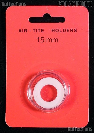 Air-Tite Coin Capsule "A" White Ring Coin Holder for 15mm Coins