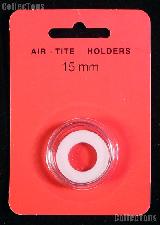 Air-Tite Coin Capsule "A" White Ring Coin Holder for 15mm Coins