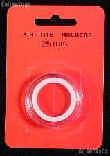 Air-Tite Coin Capsule "T" White Ring Coin Holder for 25mm Coins