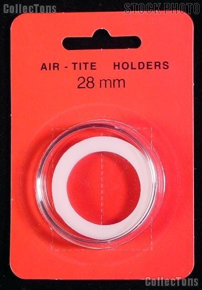 Air-Tite Coin Capsule "H" White Ring Coin Holder for 28mm Coins