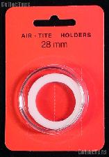 Air-Tite Coin Capsule "H" White Ring Coin Holder for 28mm Coins