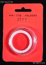 Air-Tite Coin Capsule "H" White Ring Coin Holder for 31mm Coins