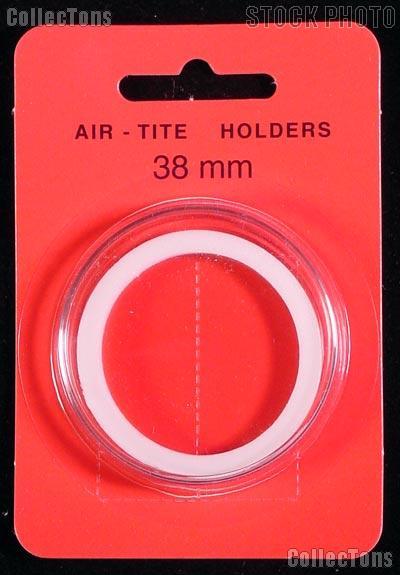 Air-Tite Coin Capsule "I" White Ring Coin Holder 38mm Coins LARGE DOLLARS