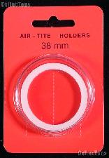 Air-Tite Coin Capsule "I" White Ring Coin Holder 38mm Coins LARGE DOLLARS