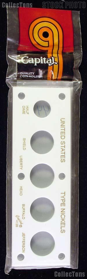 Capital Plastics 2x6 Holder - US TYPE NICKELS in White