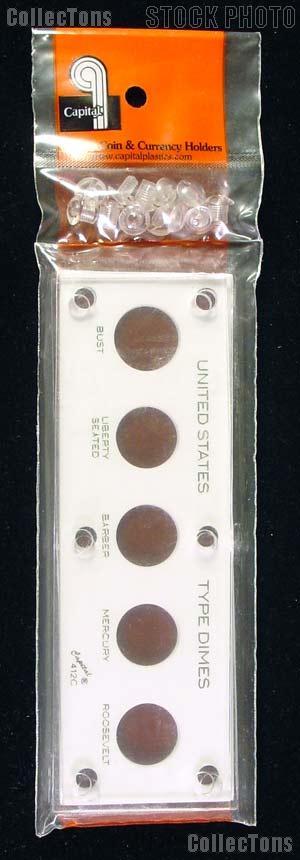 Capital Plastics 2x6 Holder - US TYPE DIMES in White