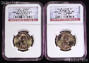 John Adams Presidential Dollars P&D NGC Brilliant Uncirculated First Day Of Issue