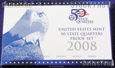 2008 U.S. Mint QUARTER Proof Set OGP Replacement Box and COA