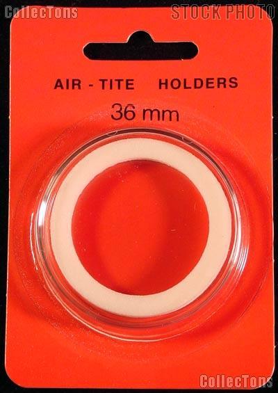 Air-Tite Coin Capsule "I" White Ring Coin Holder for 36mm Coins