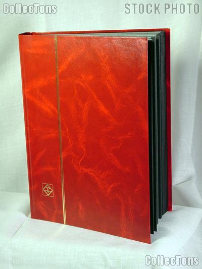 Stamp Stockbook 64-Black Page Stamp Album Lighthouse LS4/32 Red