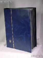 Stamp Stockbook 64-Black Page Stamp Album Lighthouse LS4/32 Blue