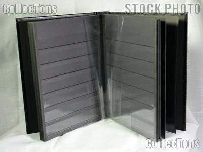 Premium Leather Stamp Stockbook + Slipcase 9 x 12 32 Black