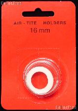 Air-Tite Coin Capsule "A" White Ring Coin Holder for 16mm Coins