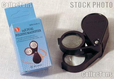 SE Foldaway 12X  24X Plastic Pocket Magnifier