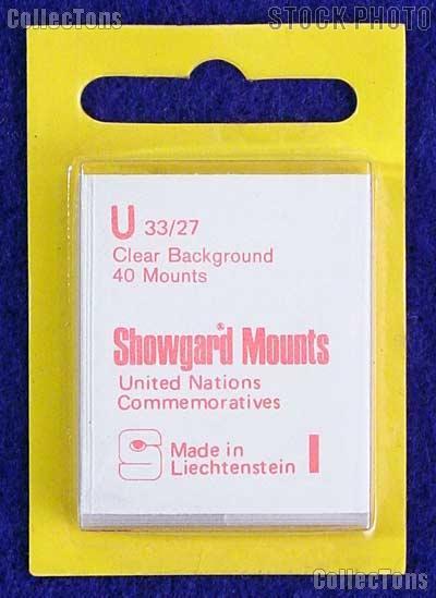 Showgard Pre-Cut Clear Stamp Mounts Size U33/27