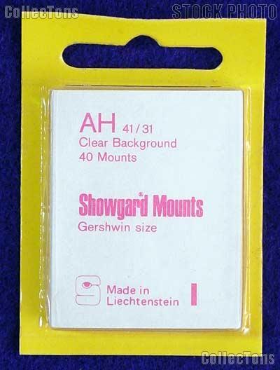 Showgard Pre-Cut Clear Stamp Mounts Size AH41/31