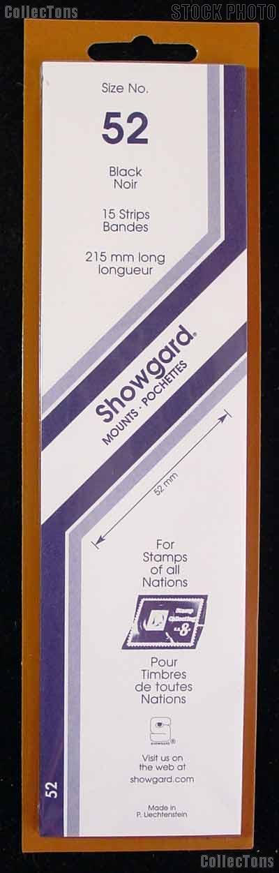Showgard Strip Style Black Stamp Mounts Size 52