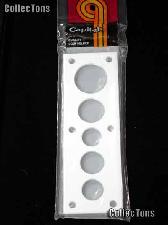 Capital Plastics 2x6 Holder CENT-HALF DOLLAR SET White