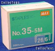 Flat Clinch Staples Standard Box of 5000 by MAX No.35