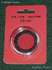 Air-Tite Coin Capsule "H" Black Ring Coin Holder for 28mm Coins