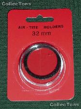 Air-Tite Coin Capsule "H" Black Ring Coin Holder for 32mm Coins