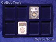 Lighthouse Velvet Coin Trays for Slabs TAB 8 USK Blue