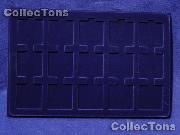 Lighthouse Velvet Coin Trays for 2x2 Holder TAB 15 Blue