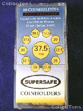 50 Supersafe 2x2 Self-Adhesive Cardboard Coin Holders 37.5mm