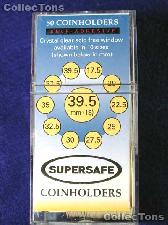 Supersafe Self-Adhesive Coin Holders 39.5mm Large Dollar 