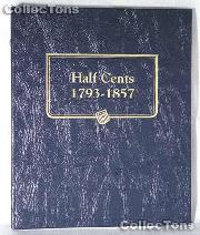 Half Cents 1793-1857 Whitman Classic Album #9109