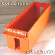 Color-Coded Plastic Coin Roll Tray for 30 QUARTER Rolls