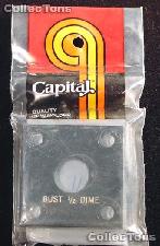 Capital Plastics 2x2 Holder - BUST 1/2 DIME in Black