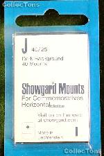 Showgard Pre-Cut Black Stamp Mounts Size J40/25