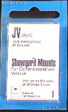 Showgard Pre-Cut Black Stamp Mounts Size JV25/40