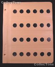 Dansco Blank Album Page for 16mm Coins