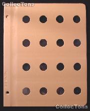 Dansco Blank Album Page for 18mm Coins