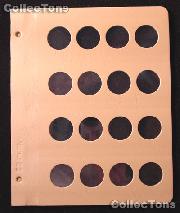 Dansco Blank Album Page for 28mm Coins